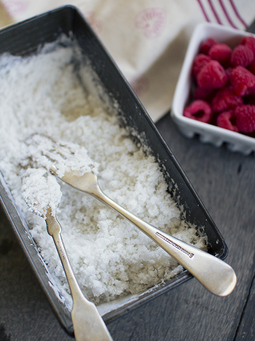 Watermelon, Berry & Rose Salad with Coconut Granita