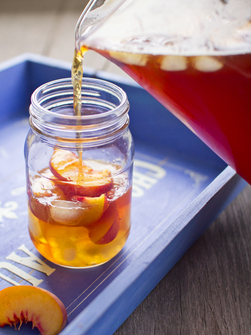 drunken peach iced tea