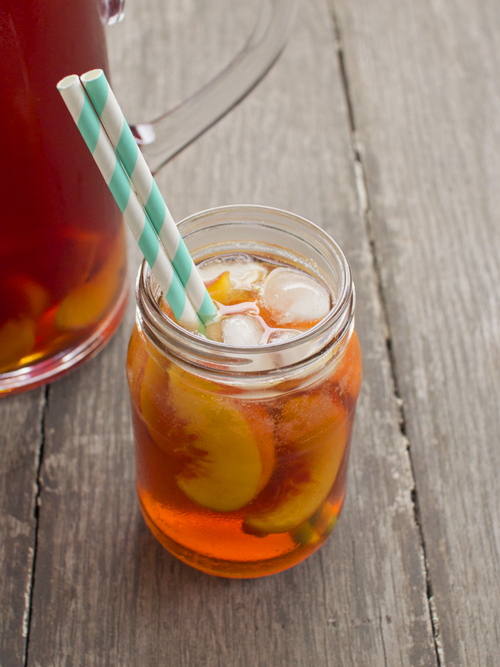 drunken peach iced tea