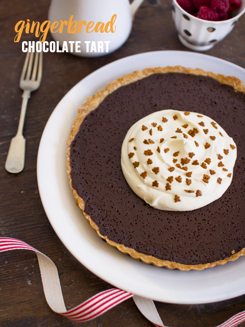 chocolate gingerbread tart