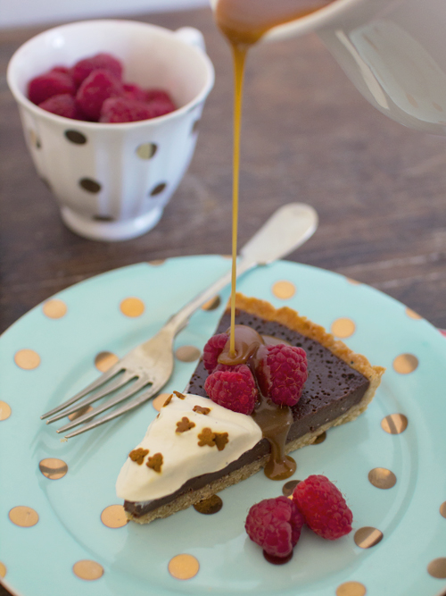 chocolate gingerbread tart