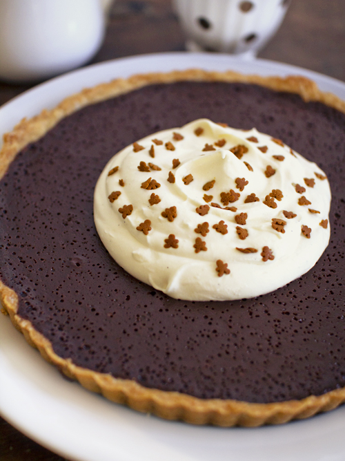 chocolate gingerbread tart