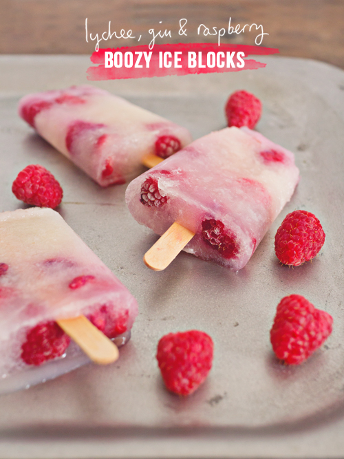 lychee gin ice blocks