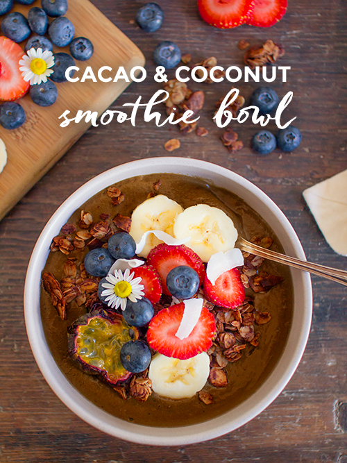 cacao & coconut smoothie bowl | spicyicecream