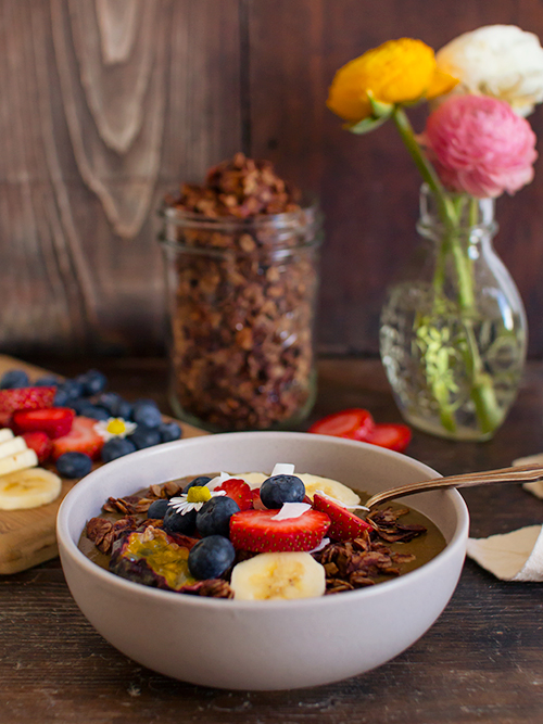 cacao & coconut smoothie bowl | spicyicecream