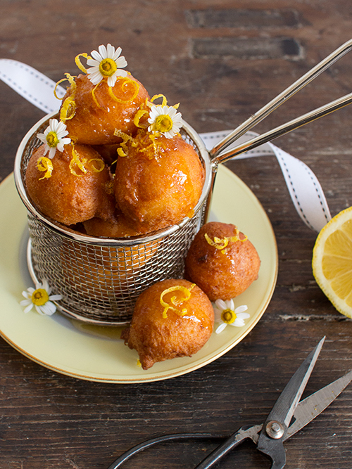 lemon chamomile doughnuts