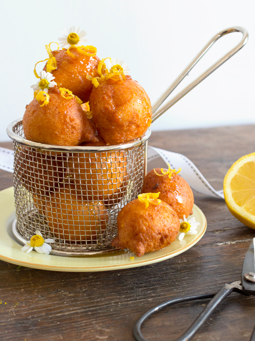 lemon chamomile doughnuts