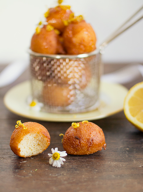 lemon chamomile doughnuts