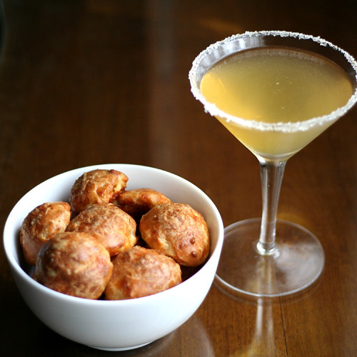 gougéres + cocktail