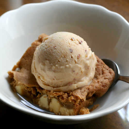 peach & ginger ice cream blondie