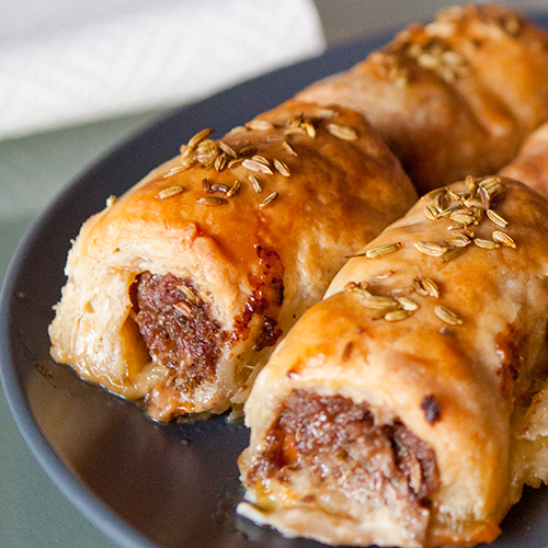 veal & fennel sausage rolls