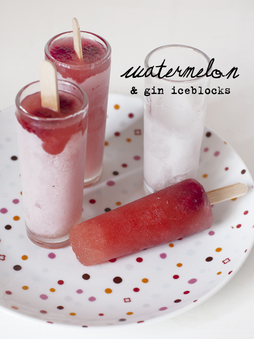 watermelon & gin iceblocks