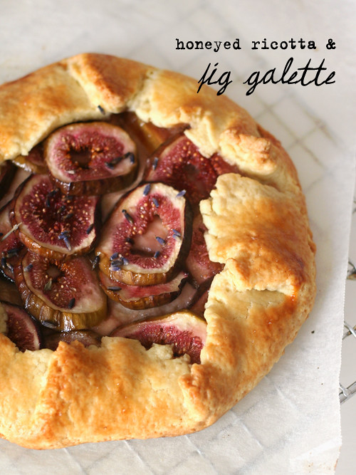 honeyed ricotta, fig & lavender galette