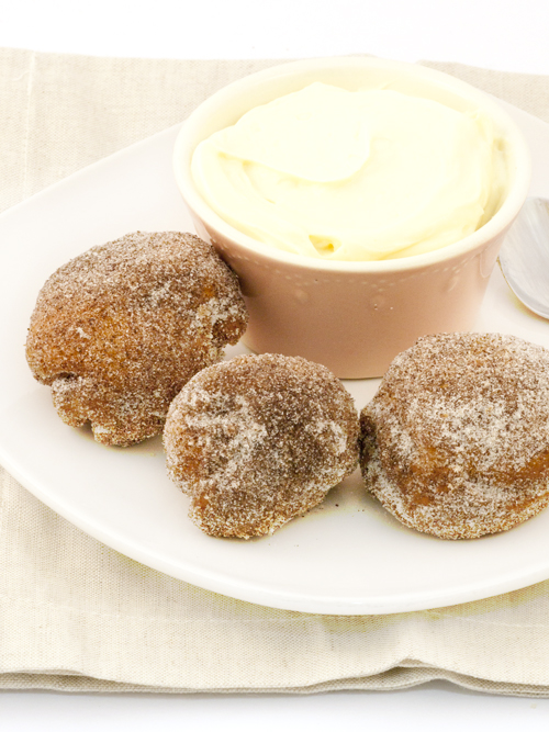 espresso zeppole with vanilla mascarpone