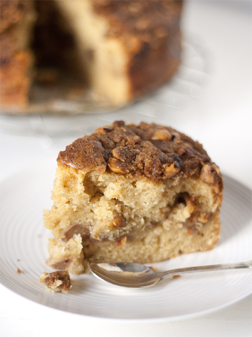 pear and earl grey crumble cake