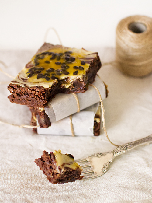 passionfruit cheesecake brownies