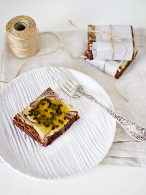 passionfruit cheesecake brownies