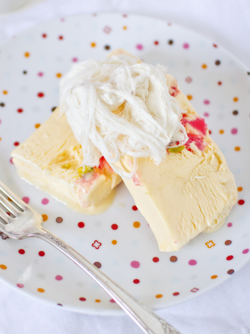 turkish delight & pistachio semifreddo