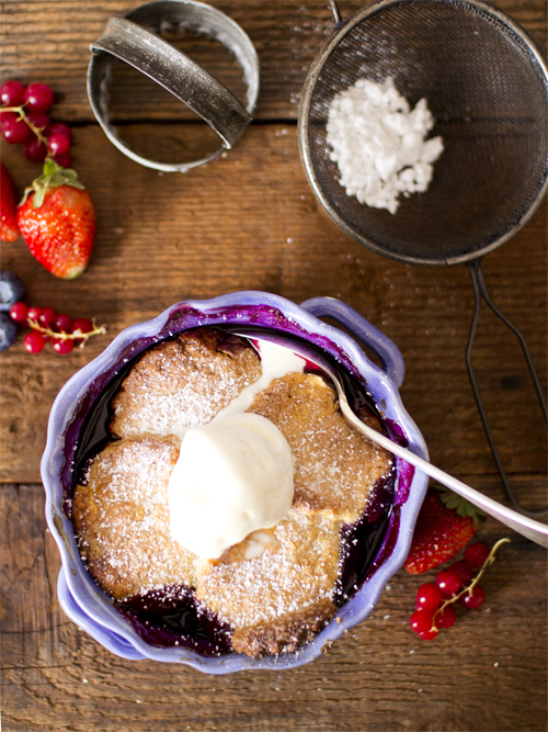 mixed berry cobbler