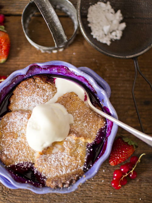 mixed berry cobbler