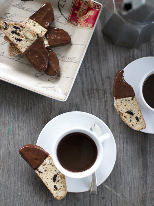 Sour Cherry and Cocoa Nib Biscotti