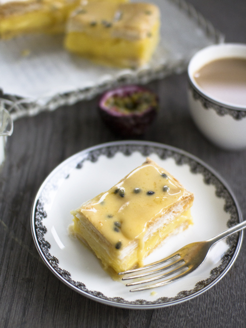 passionfruit vanilla slice