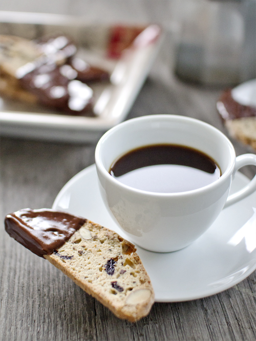 Sour Cherry and Cocoa Nib Biscotti