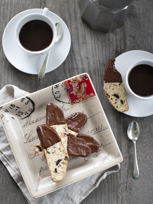 Sour Cherry and Cocoa Nib Biscotti