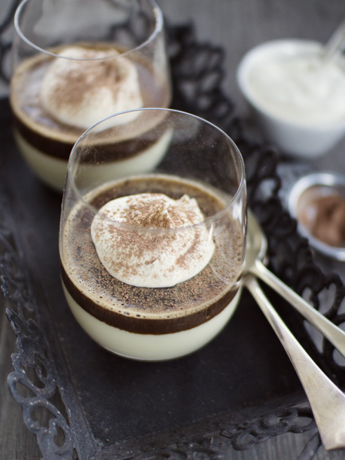 condensed milk panna cotta with espresso jelly