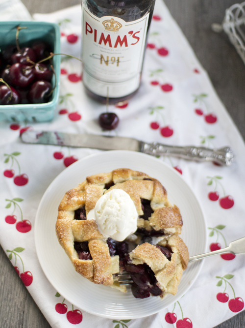 cherry & pimms pie