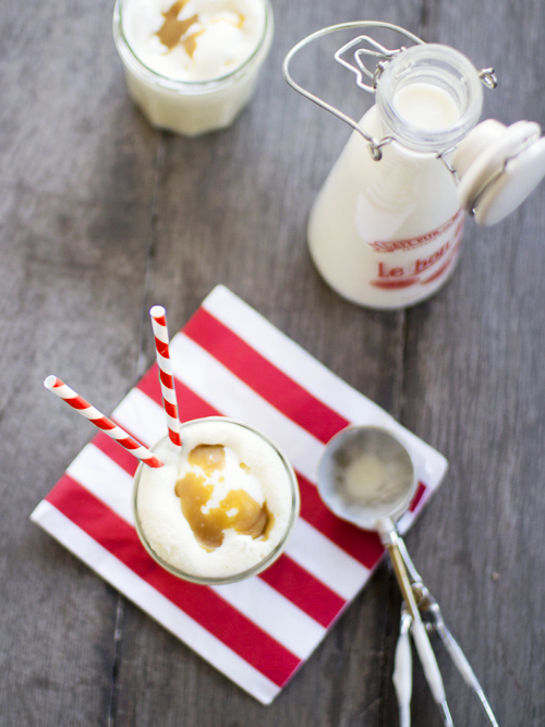 salted caramel & bourbon milkshake