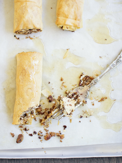 chocolate baklava fingers