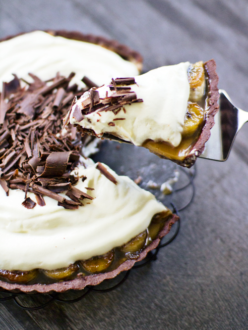 chocolate passionfruit banoffee pie