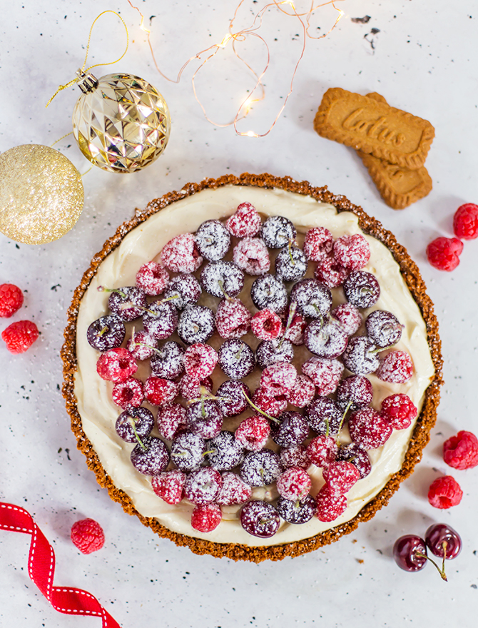 Almost No Bake Christmas Cheesecake