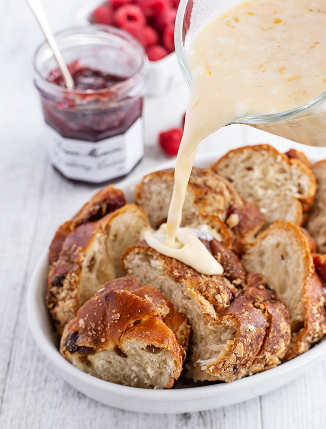 Raspberry and Ricotta Baked French Toast