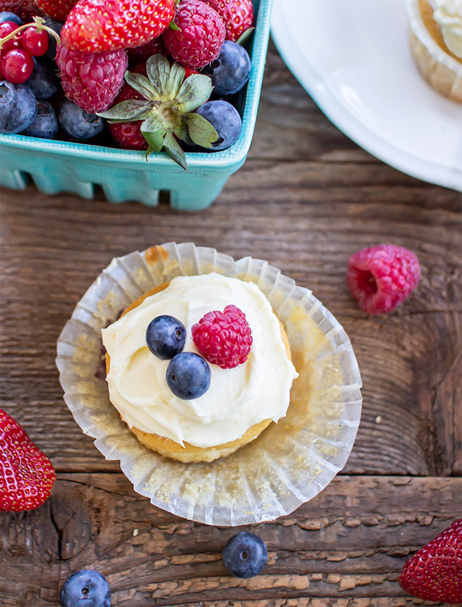 Berry Buttermilk Cupcakes with Cream Cheese Icing