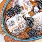 Blackberry Earl Grey Hot Cross Bun Pudding