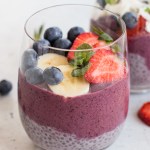 Blueberry Acai Smoothie & Chia Parfait