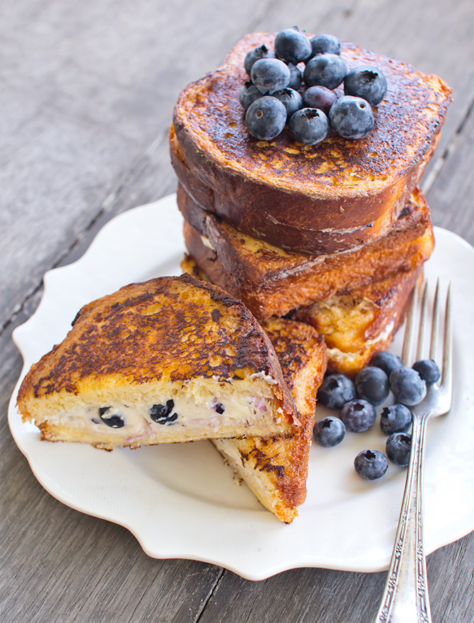 Blueberry Cheesecake Stuffed French Toast