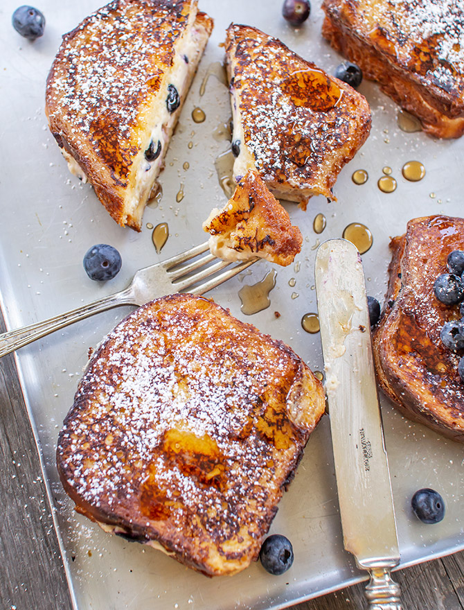 Blueberry Cheesecake Stuffed French Toast