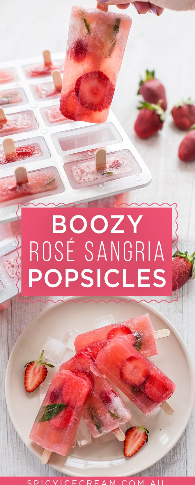 Boozy Rosé Sangria Popsicles