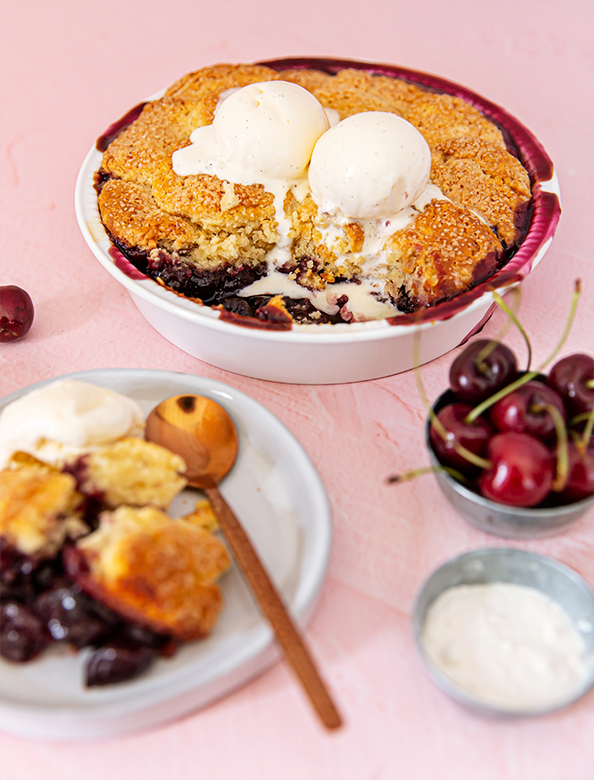 Buttermilk Cherry Cobbler