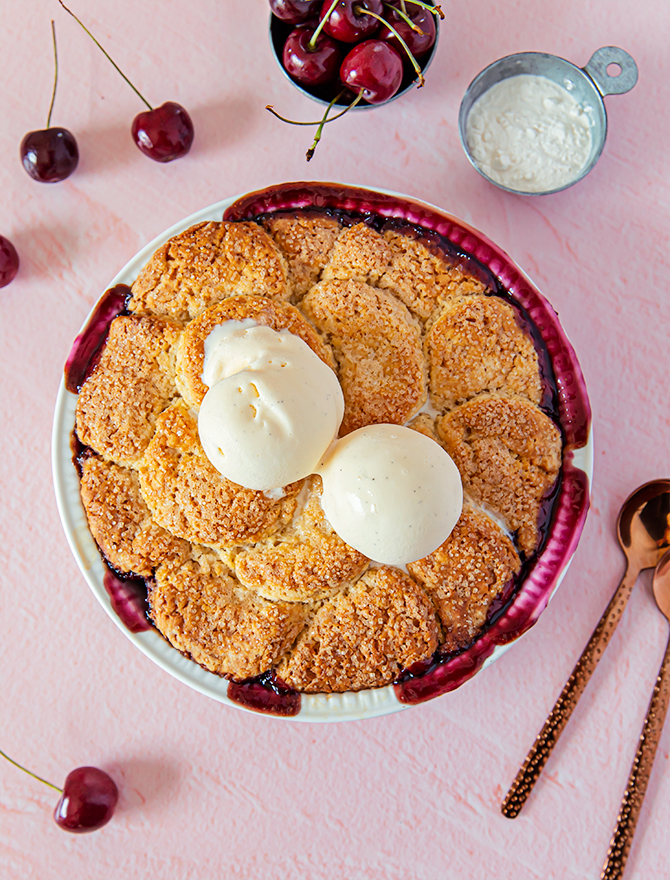 Buttermilk Cherry Cobbler