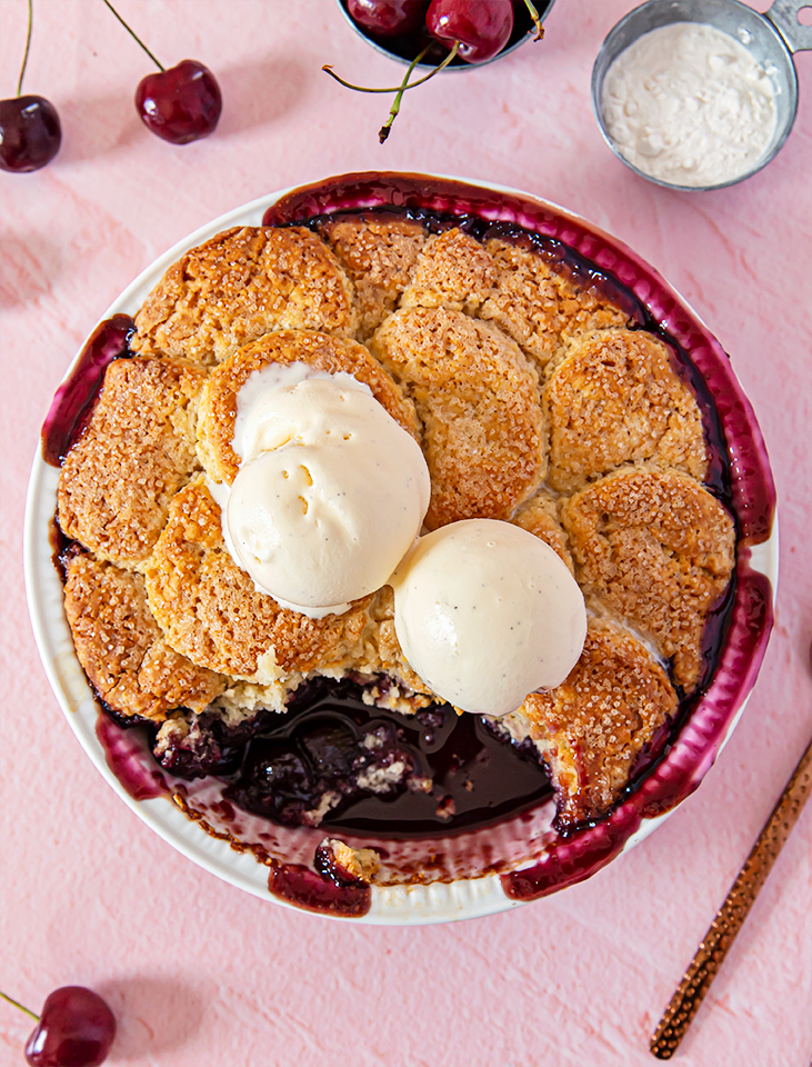 Buttermilk Cherry Cobbler