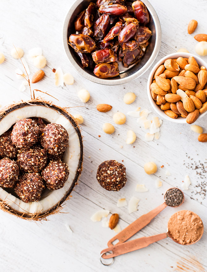 Cacao Chia Bliss Balls Healthy Snack