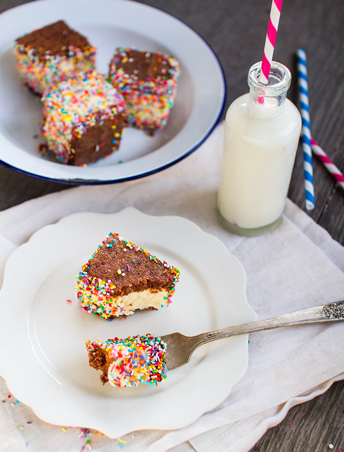 Cake Batter + Sprinkle Ice Cream Sandwiches