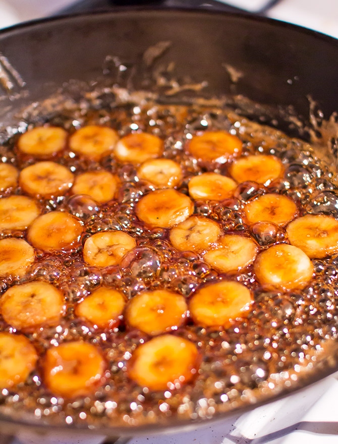 Caramelised Banana and Rum Cake