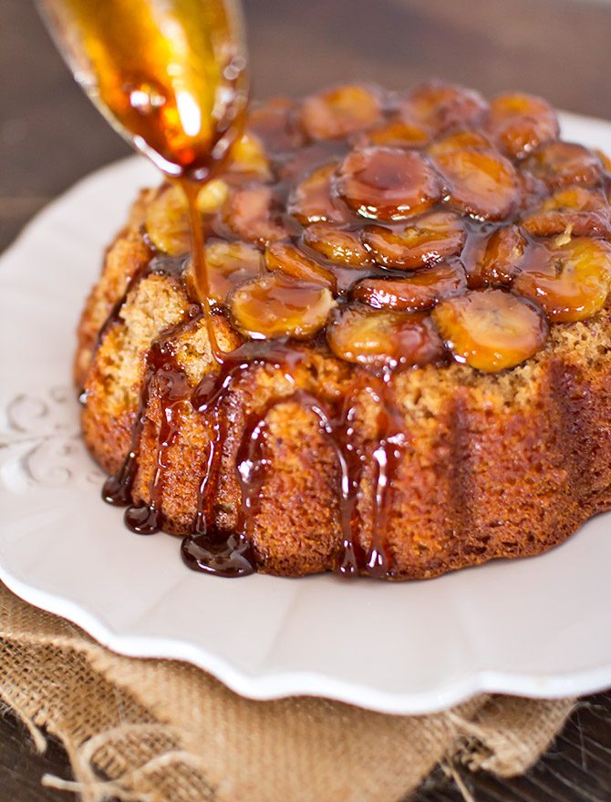 Caramelised Banana and Rum Cake