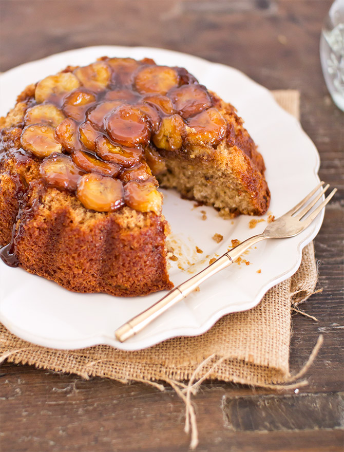 Caramelised Banana and Rum Cake