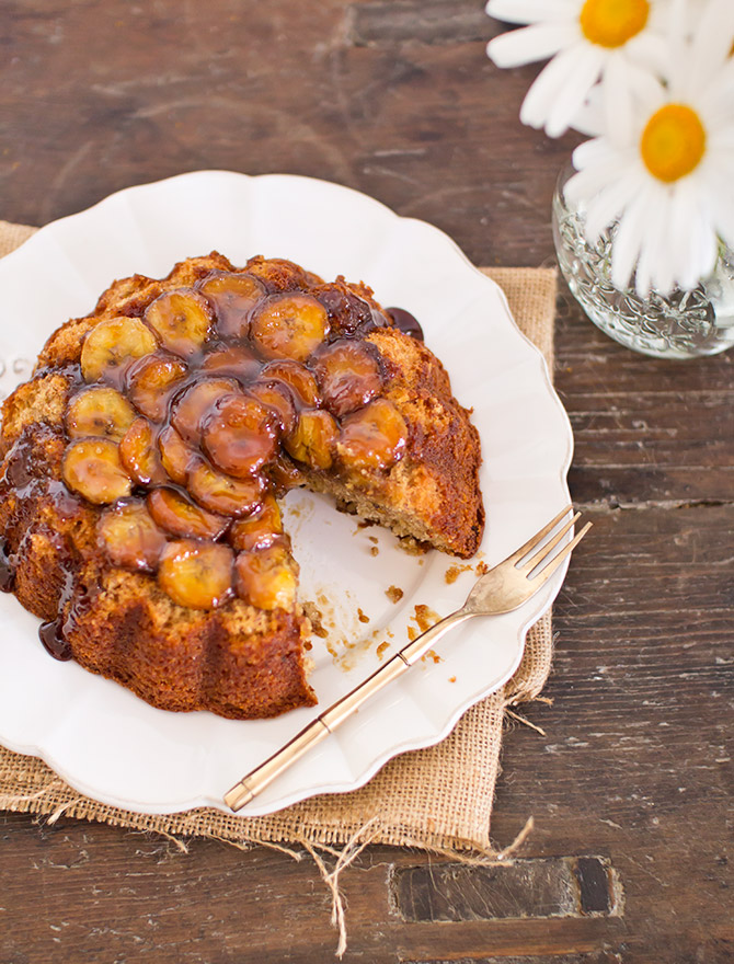 Caramelised Banana and Rum Cake